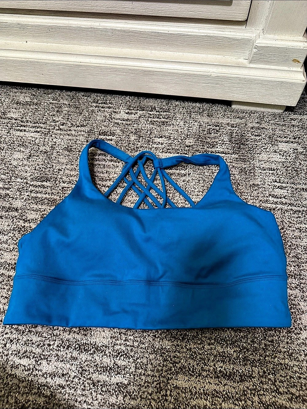 All in Motion Everyday Soft Light Support Strappy Sports Bra Blue